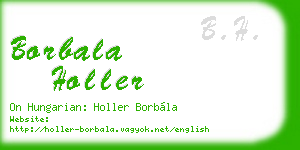 borbala holler business card