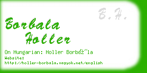 borbala holler business card